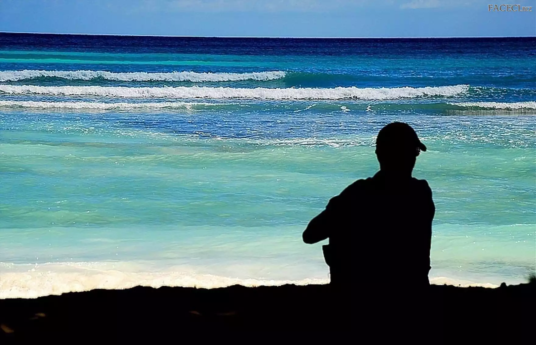 Fale, Morze, Człowiek, Brzeg